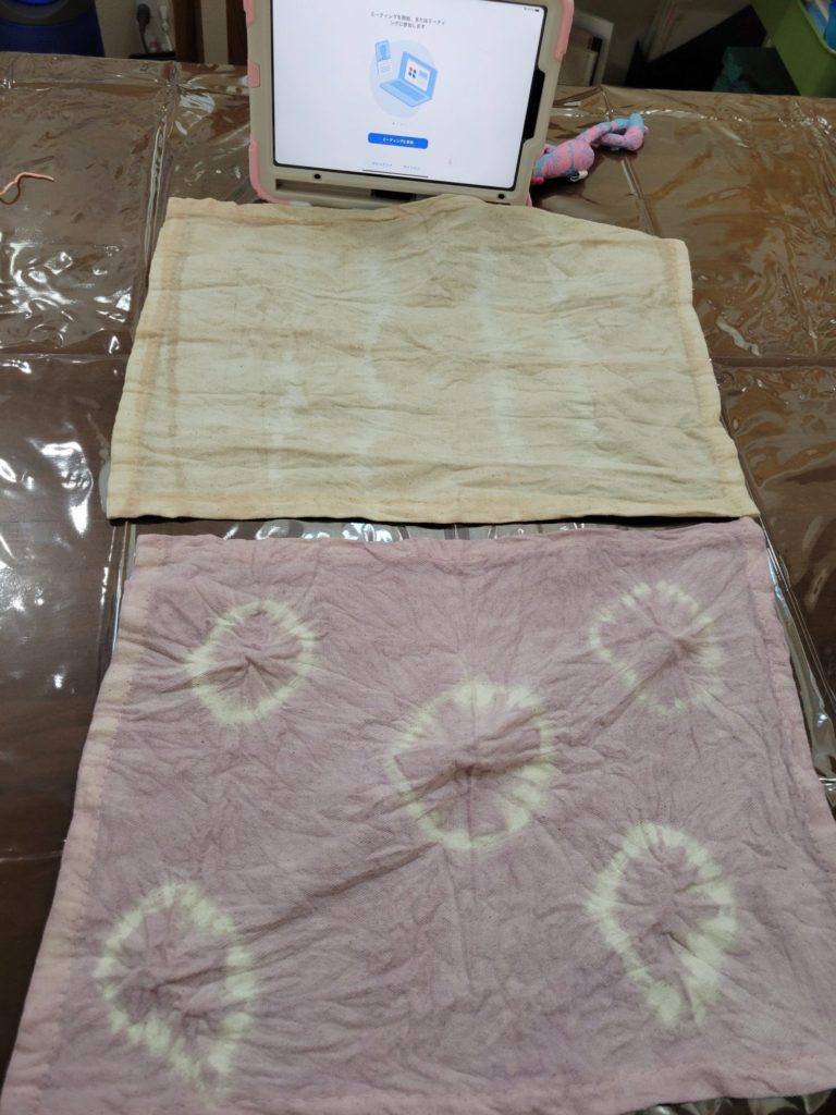 ぶどうジュースと紅茶染