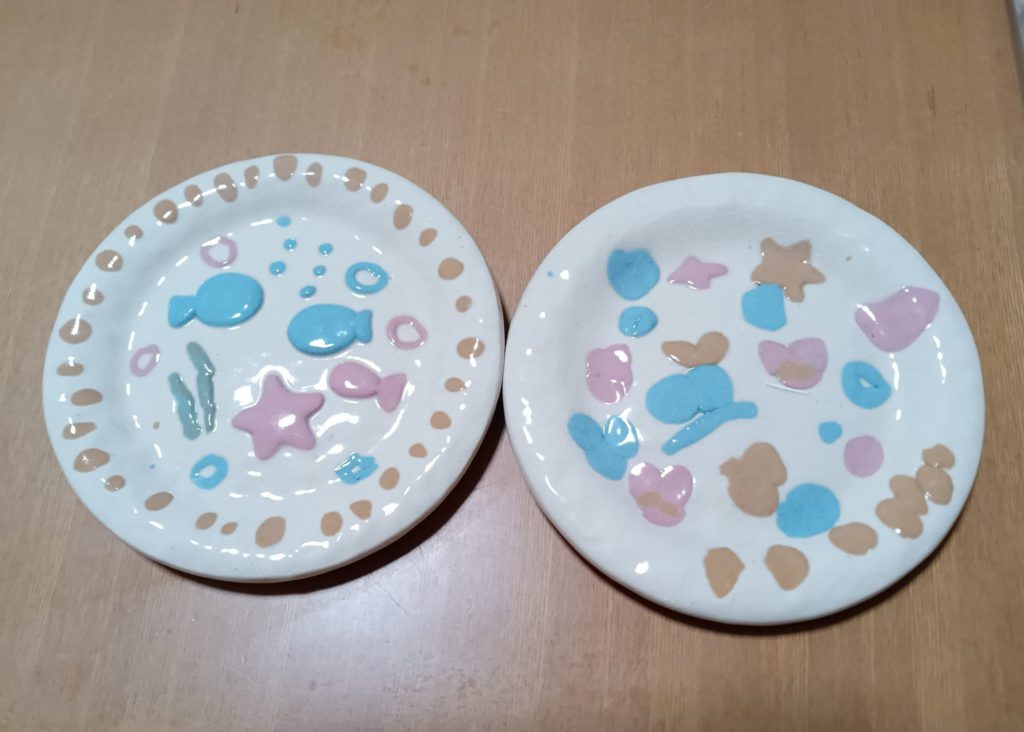 ネコちゃん　＆　夏の思い出　のお皿