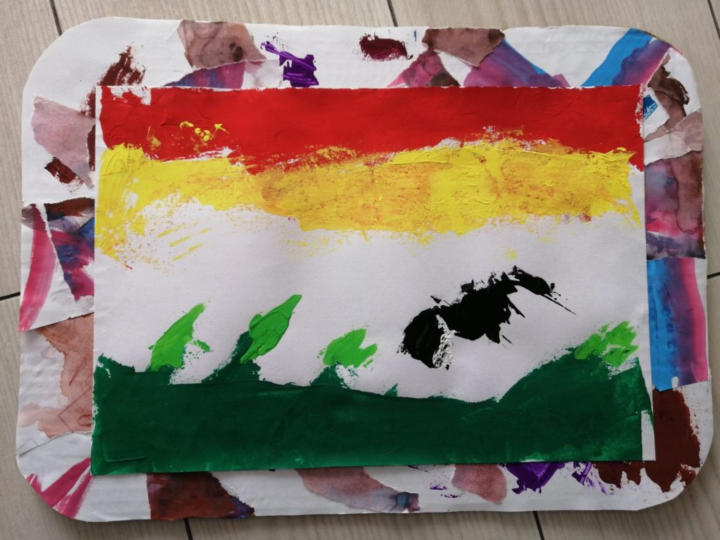 3兄弟妹でアート