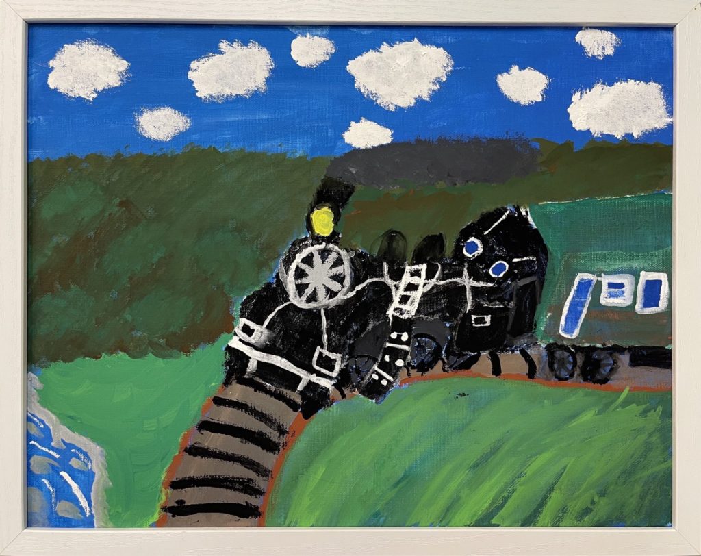 森をはしるきかん車