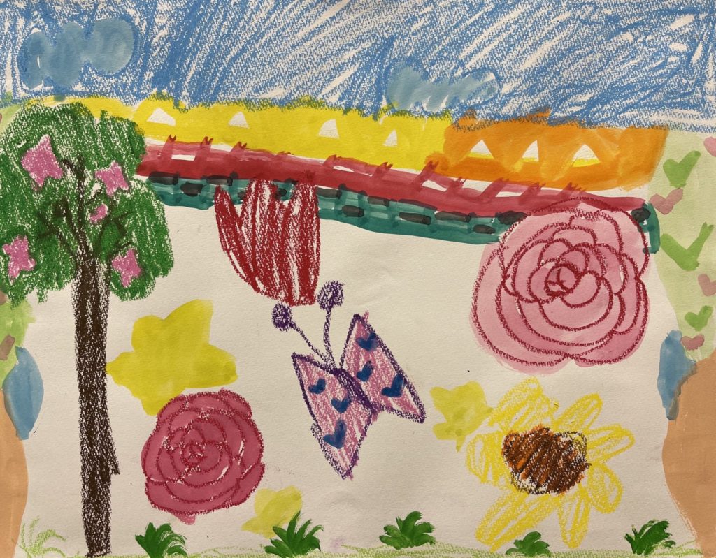 ちょうちょさんがあそんでいる