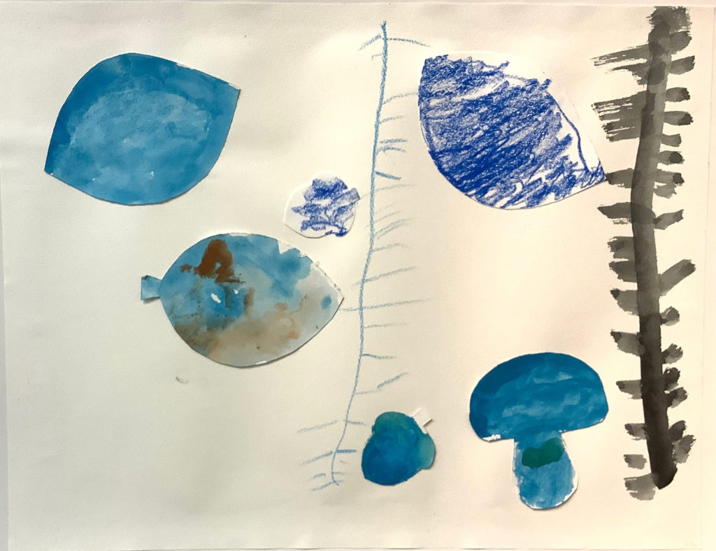 はっぱちゃんとあかちゃんきのこ