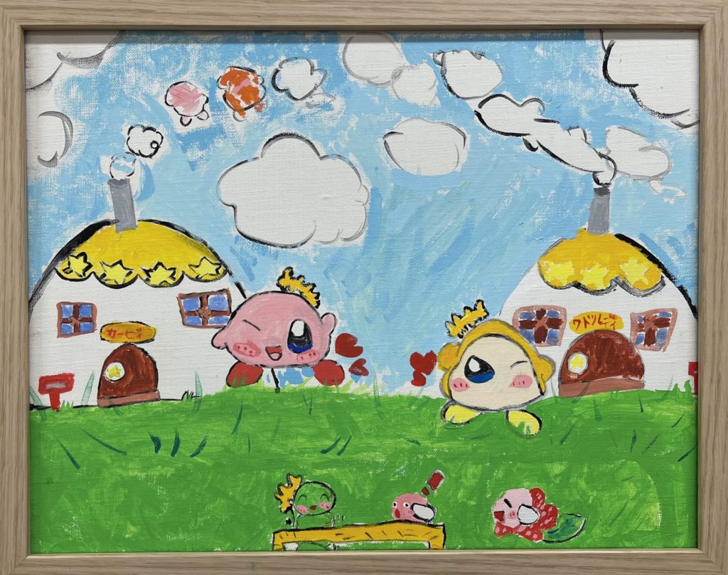 あさのひかりをあびるカービィたち