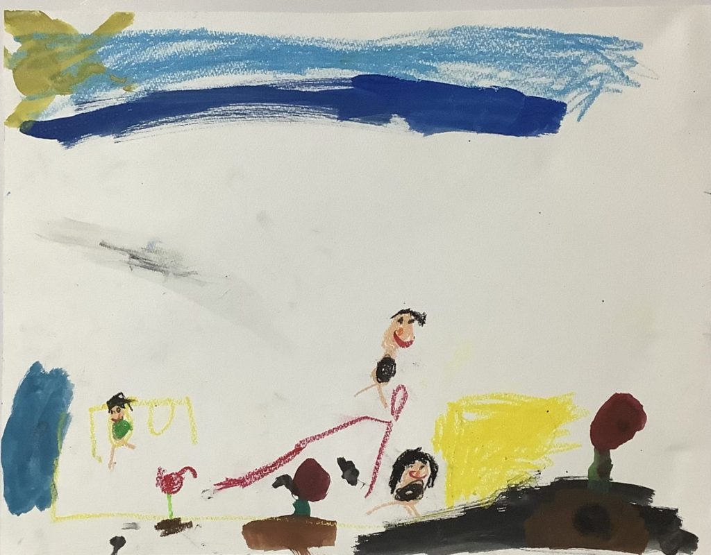 こうえんであそんでいるところ