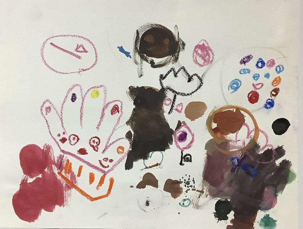 てぶくろちゃんとおにごっこしたよ