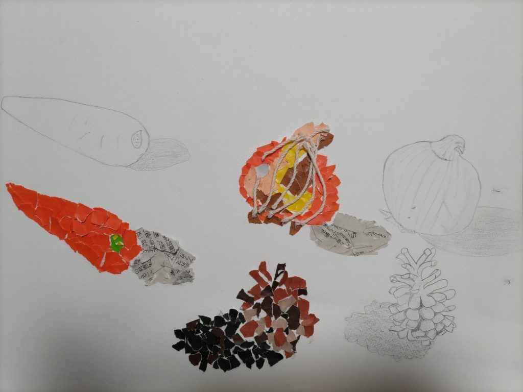 デッサンとコラージュ