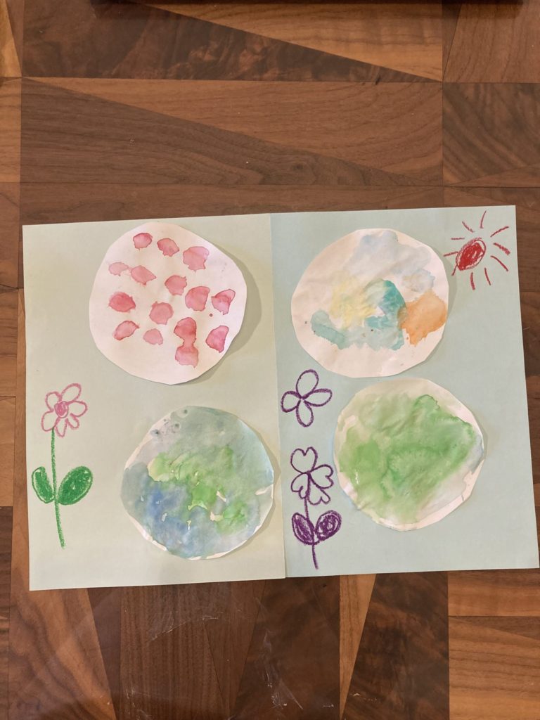 水玉模様の丸が咲いた