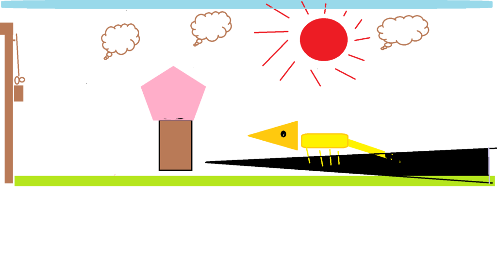 桜とキツネとミノムシ