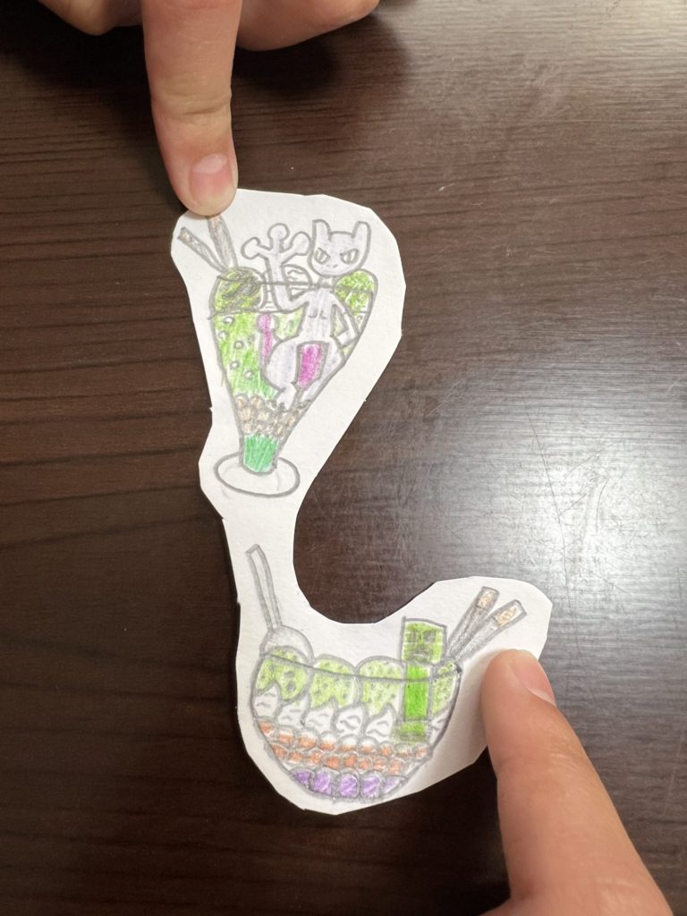 クリーパーとミュウツーのパフェ