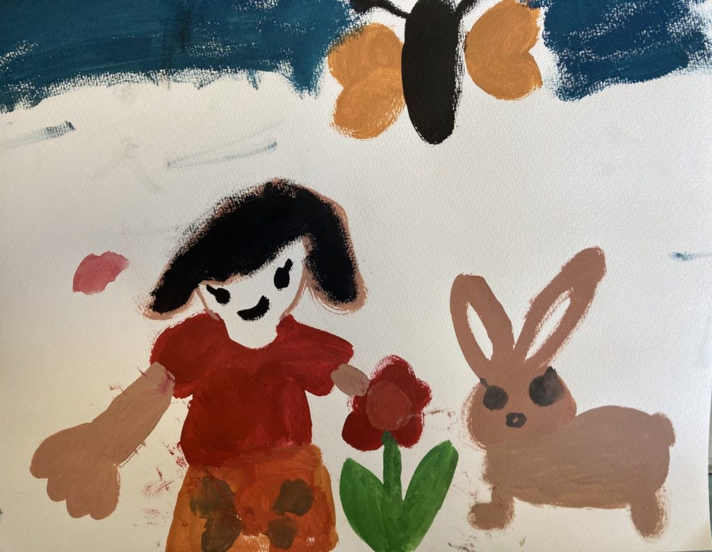 うさぎとお花見/春のおはな