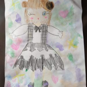 虹色に包まれた女の子