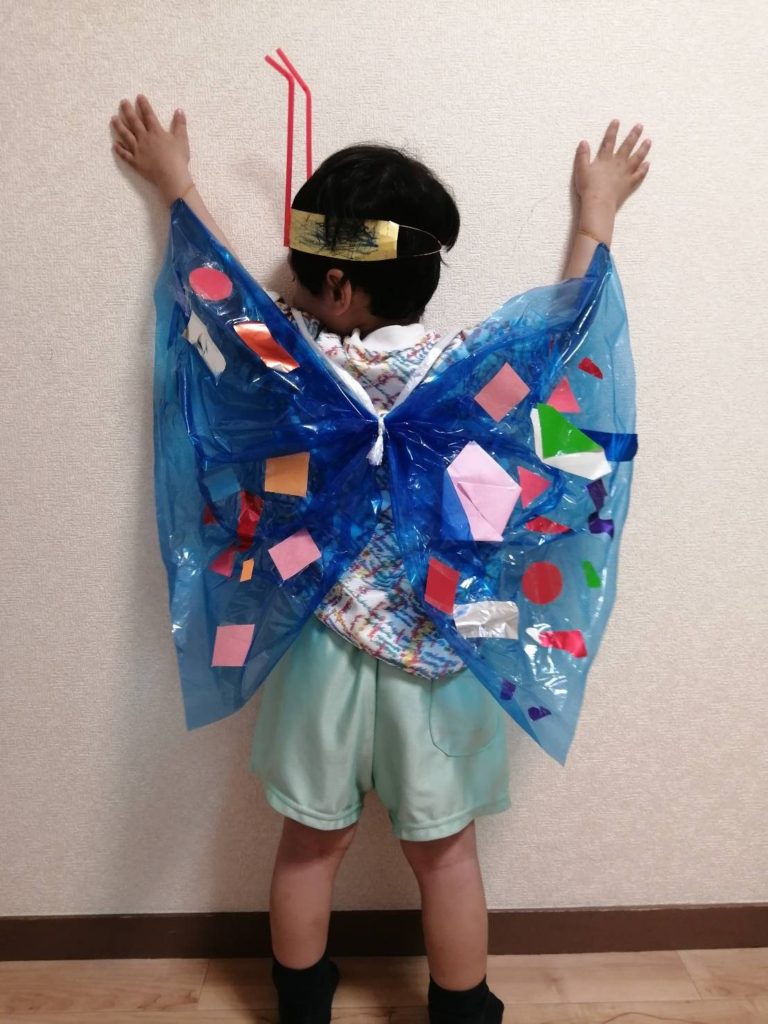 キラキラとキラキラじゃない模様のちょうちょ