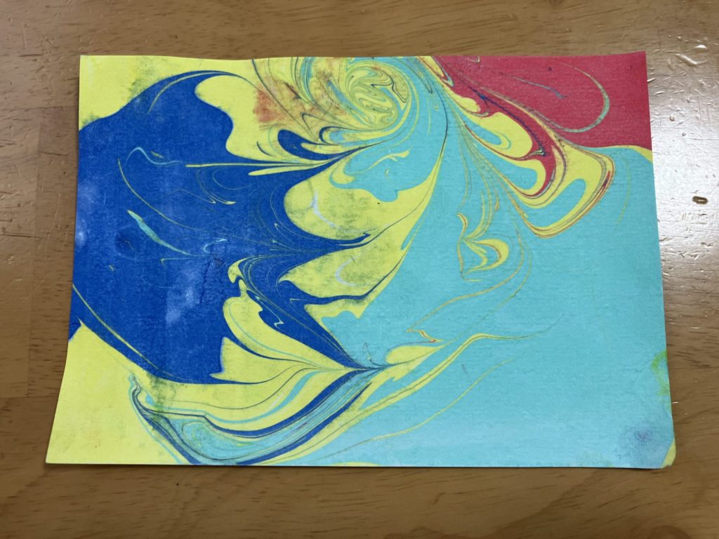 マーブリング　クラゲの波乗り