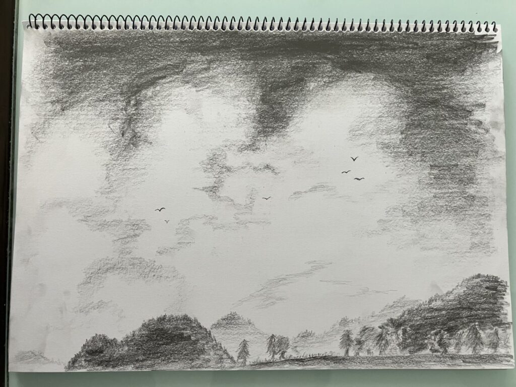 田舎の夕暮れ時