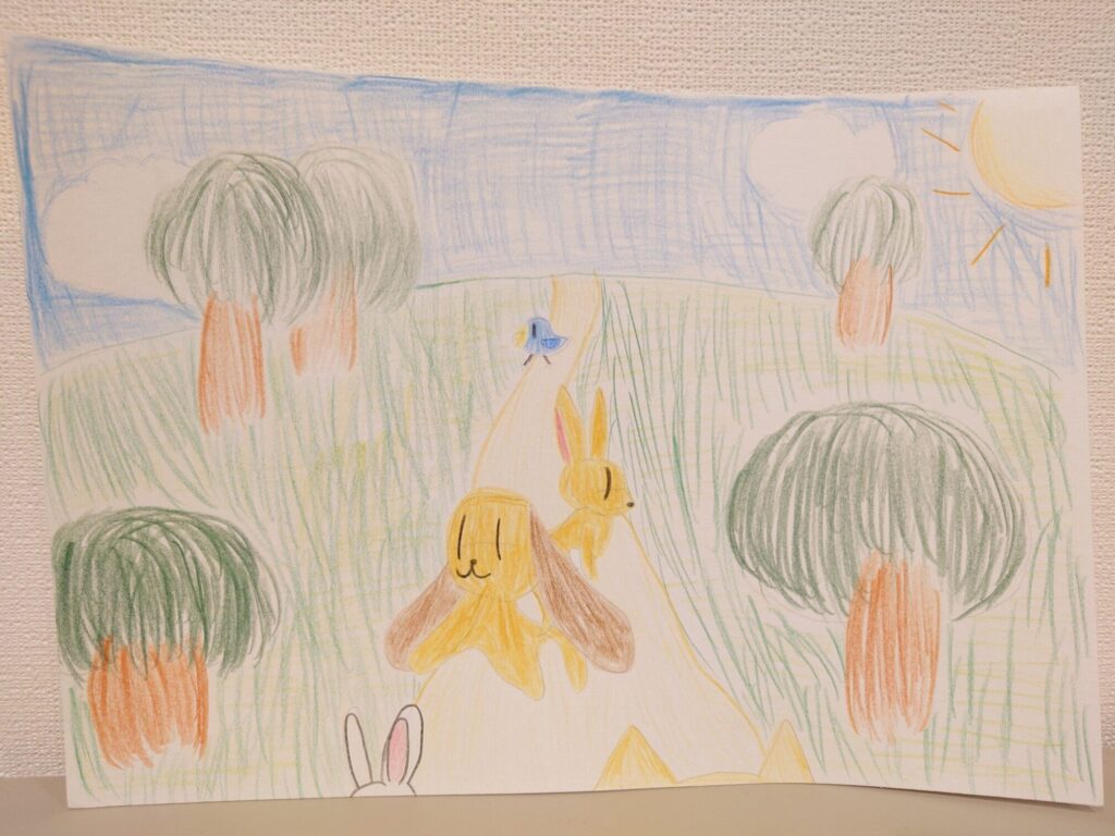 山を下る動物たち