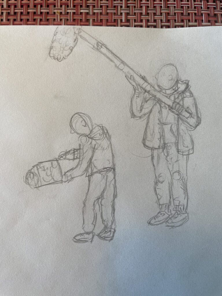 撮影現場の人たち