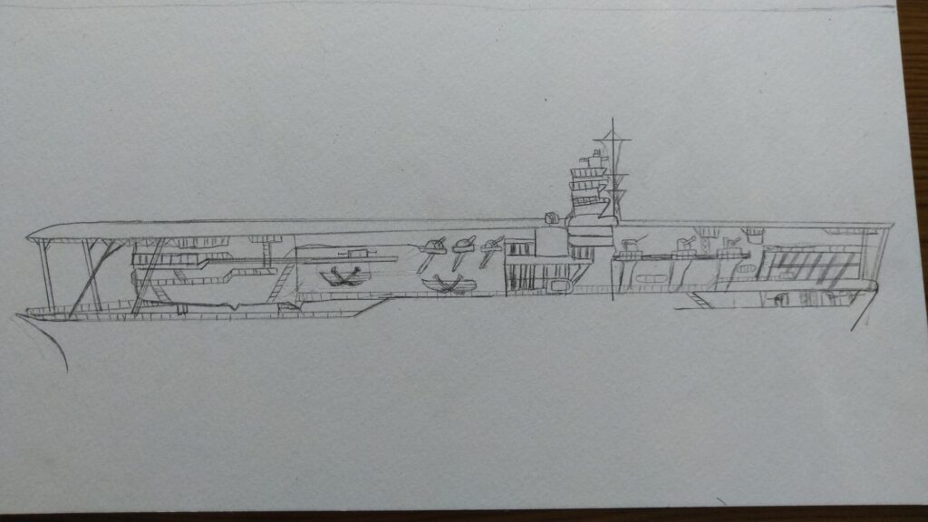航空母艦 赤城(展覧会作品 製作途中～)