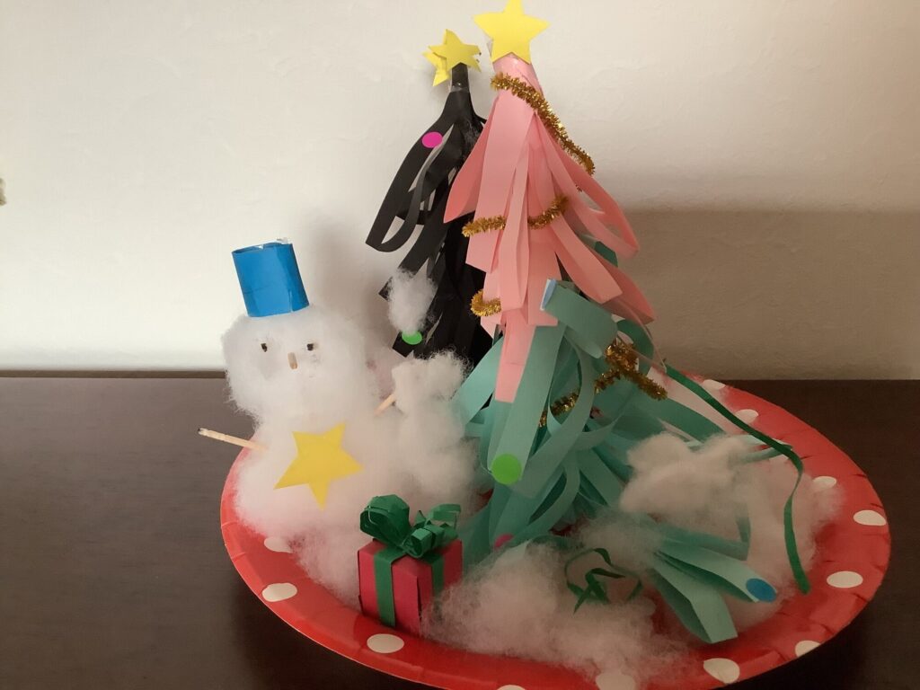 雪のパステルツリー