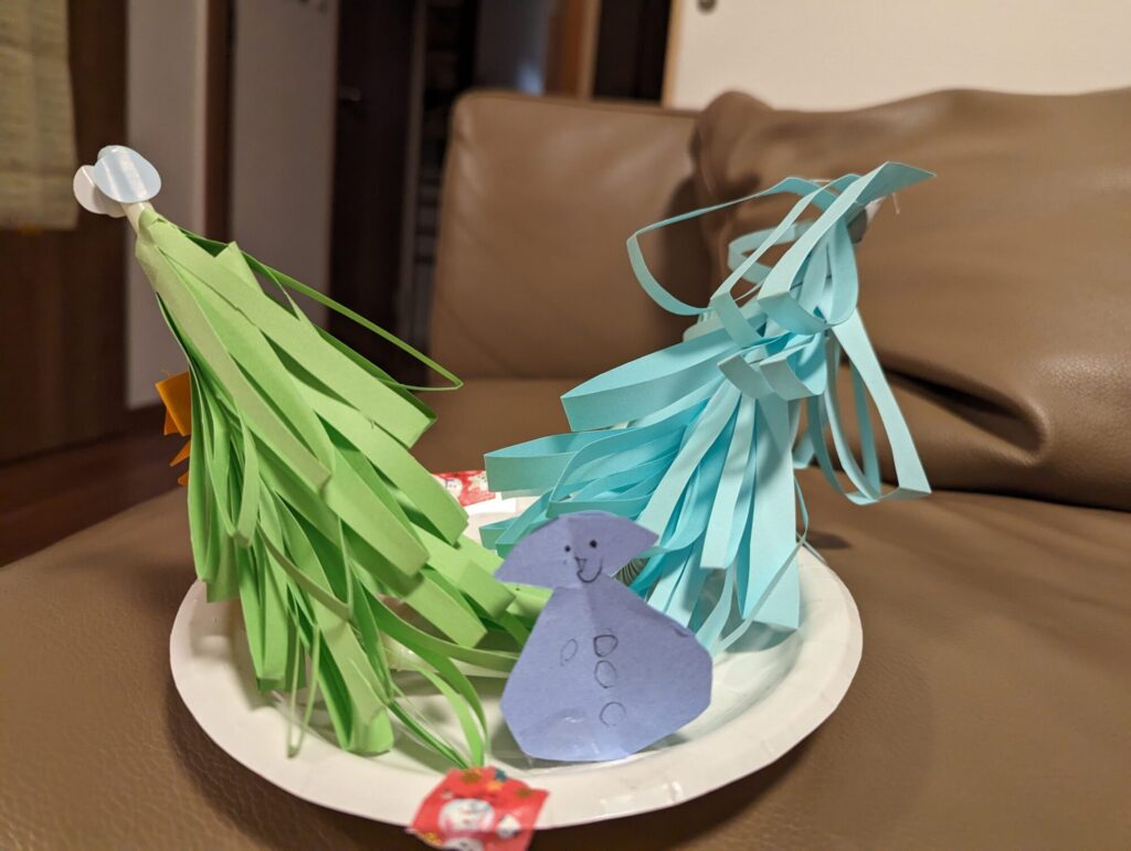 クリスマス森の雪だるま