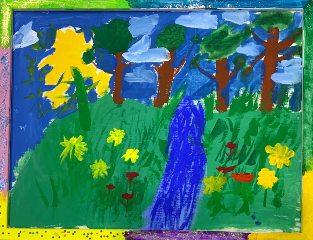 大きい花があるふしぎな森