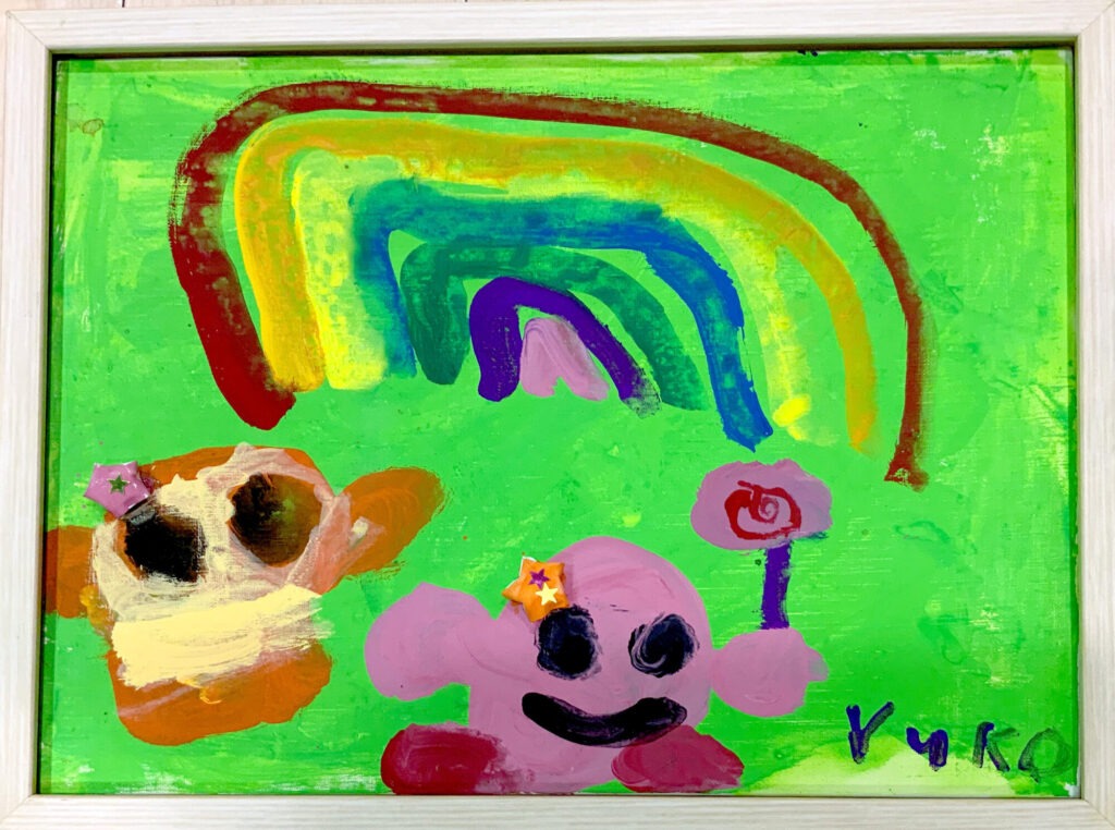 カービィとワドルデイとにじ