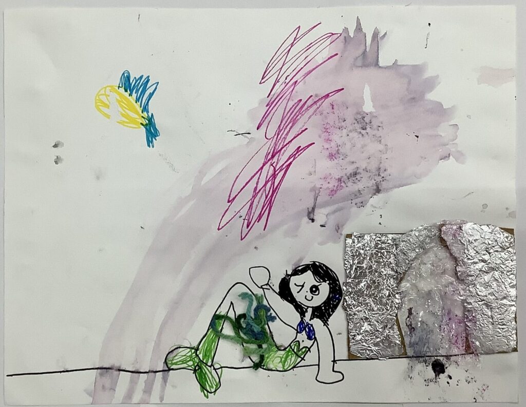 アリエルとフランダーがあそんでいるところ アリエルとフランダーがあそんでいるところ