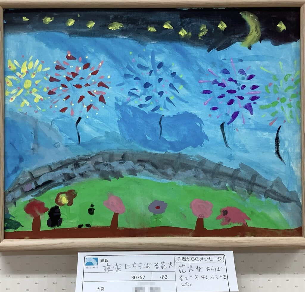 夜空にちらばる花火