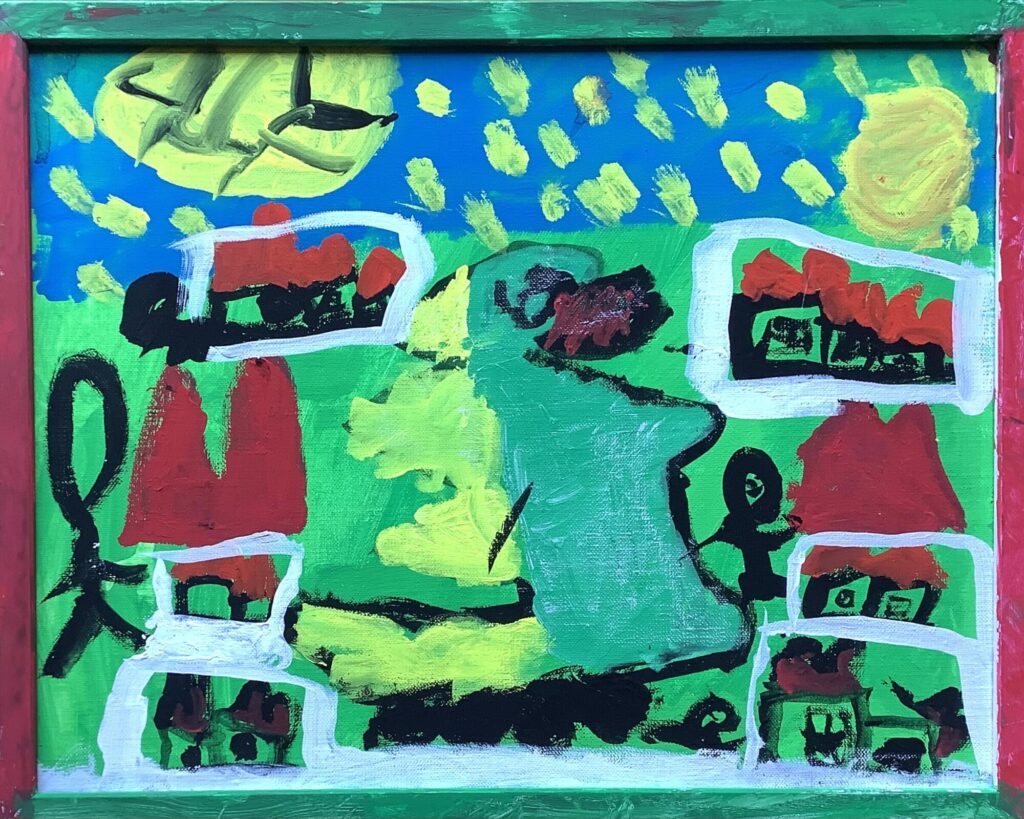 どらごんがまちをもやしてるどらごん