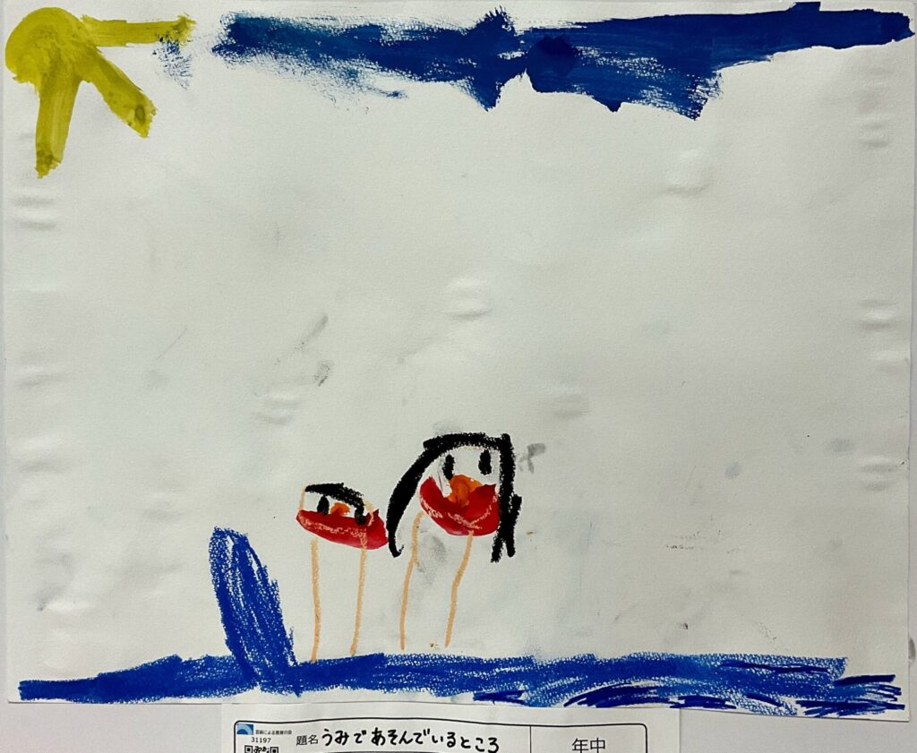 うみであそんでいるところ