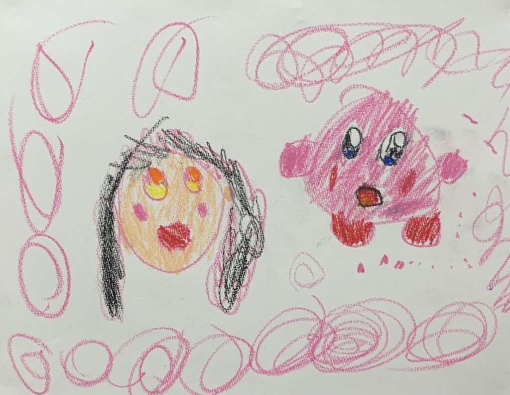 くるくるでかいたえ