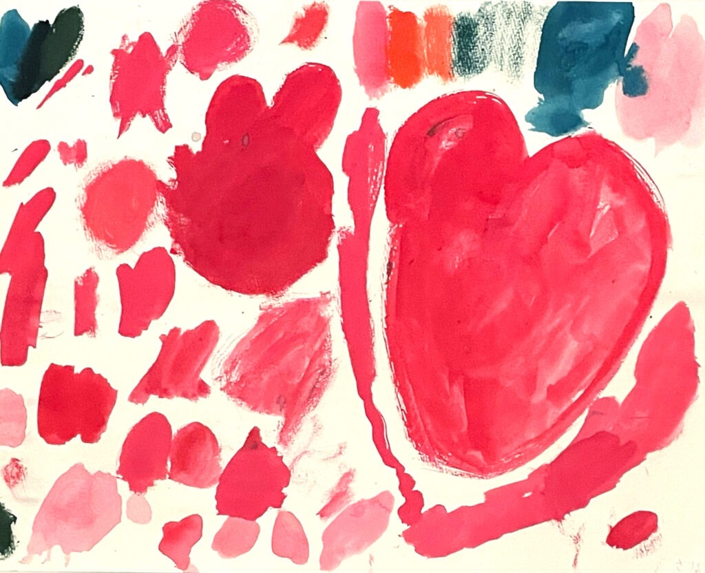 にじいろいもむしと　おおきなハート