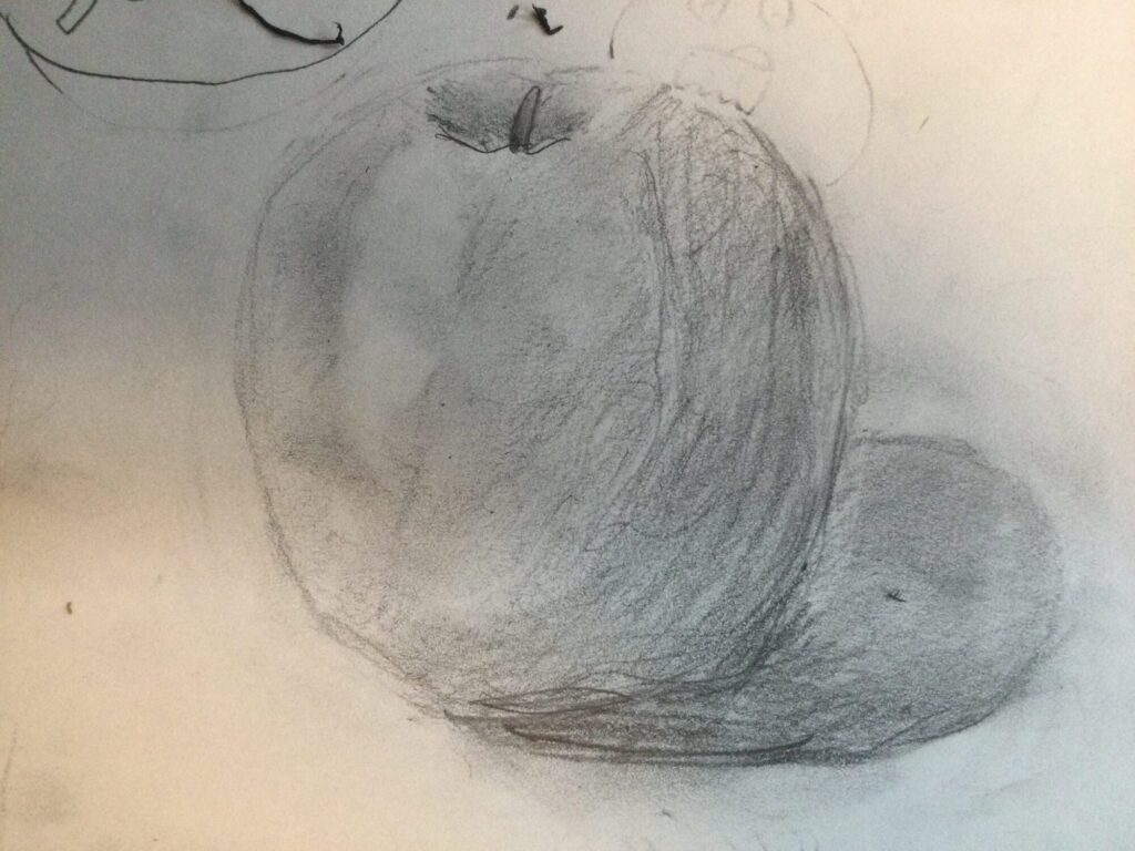 りんご　デッサン