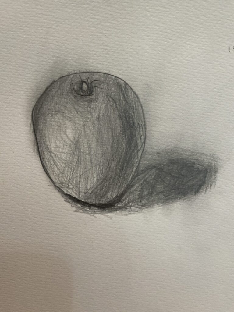 デッサン　りんご