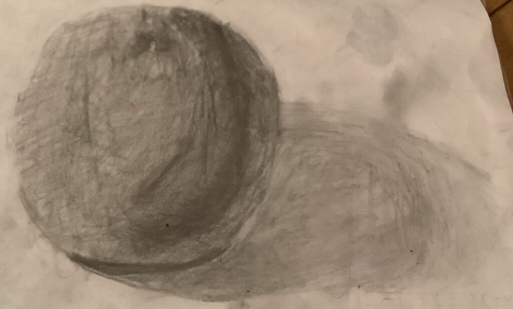 えんぴつだけでりんご