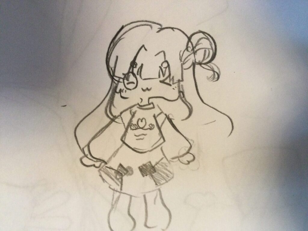 ハーフお団子の女の子