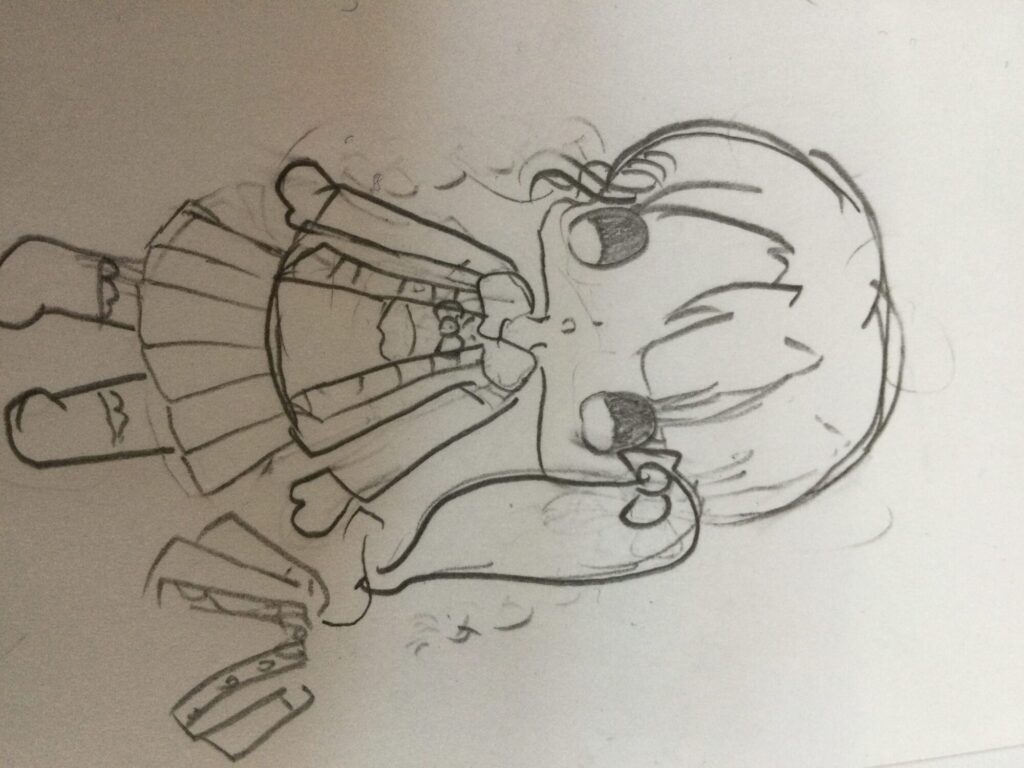 ヨコポニテの女の子