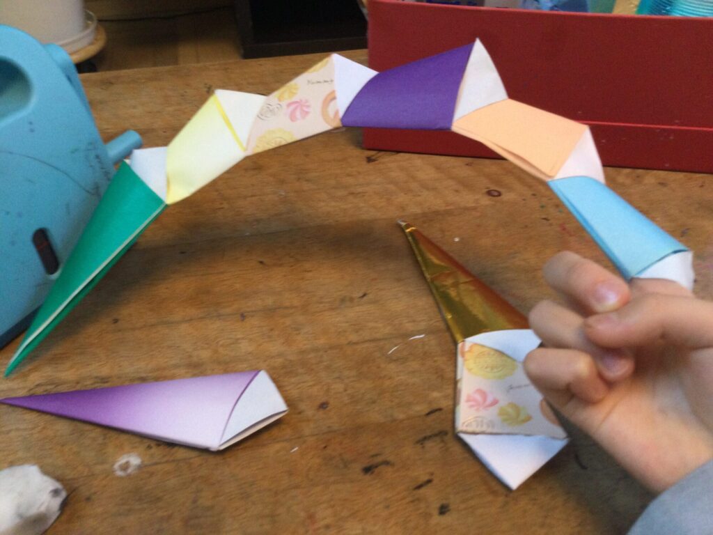 カラフル　折り紙爪　おまけ