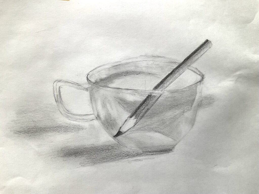 4月ガラスのコップ 究極のデッサン