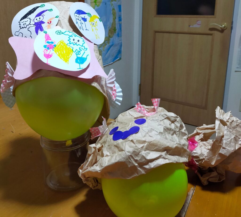 ピクミン帽子とわたし帽子