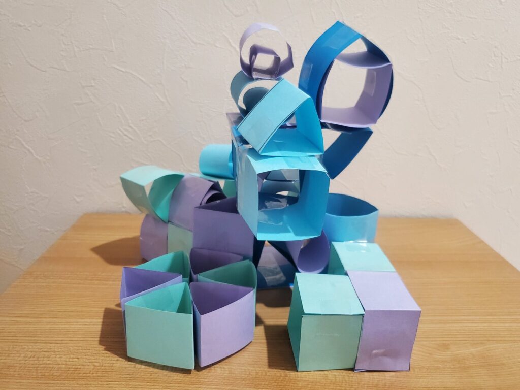 かわいいペーパーブロック城