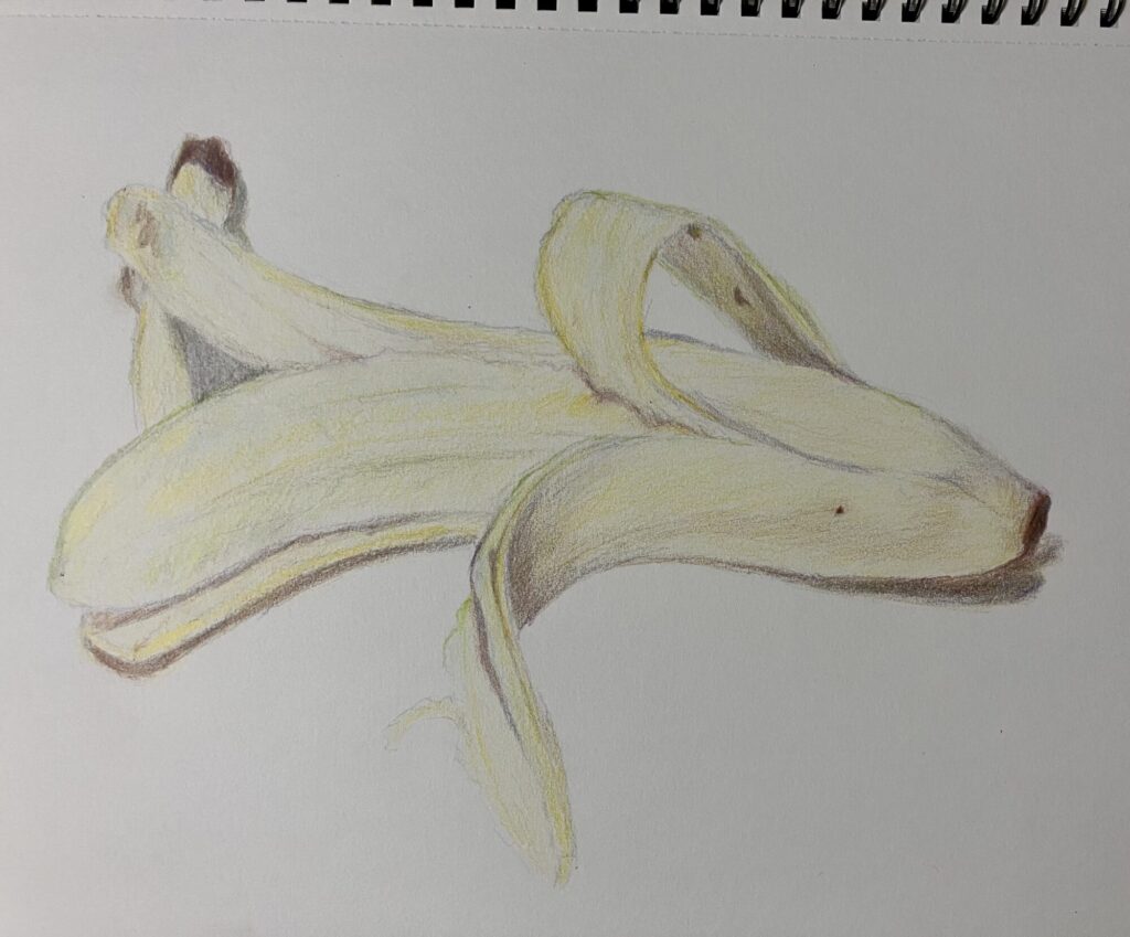 皮むいたバナナ