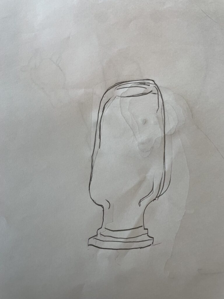 初めての逆さまクロッキー