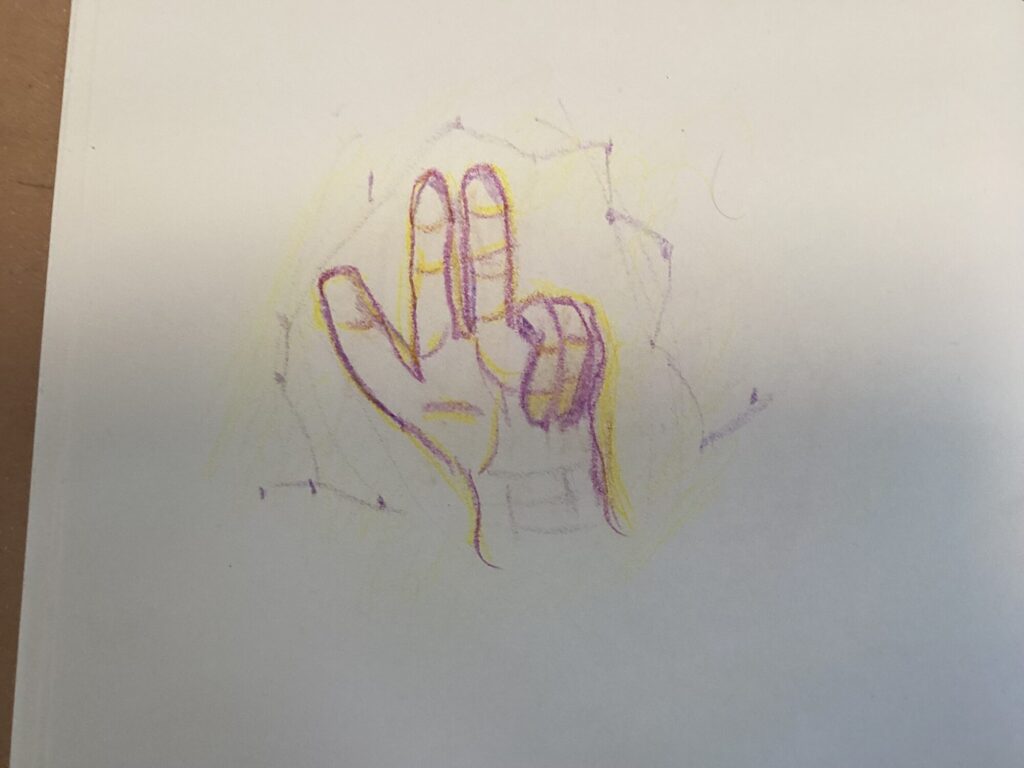 さつまいものような色のポーズ