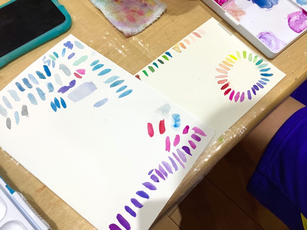 中学生の水彩画✨色相環