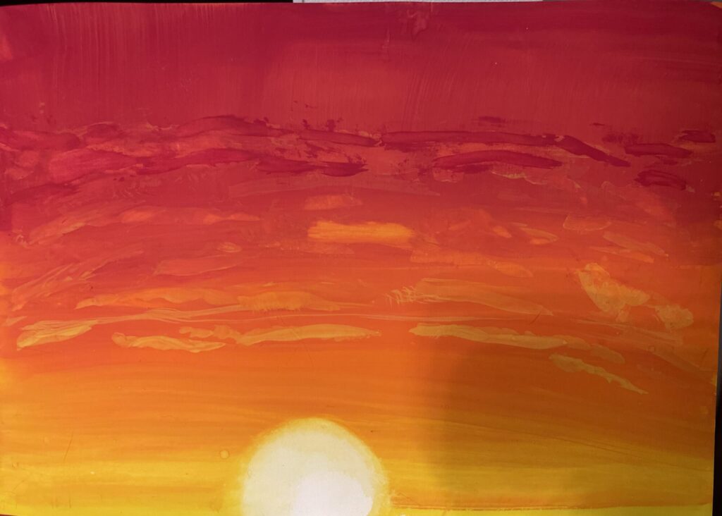 講座2回目　夕焼けと炎