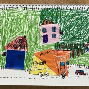 ビールを運ぶ車とおうち