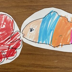 しましまのさかなとあかいたこ