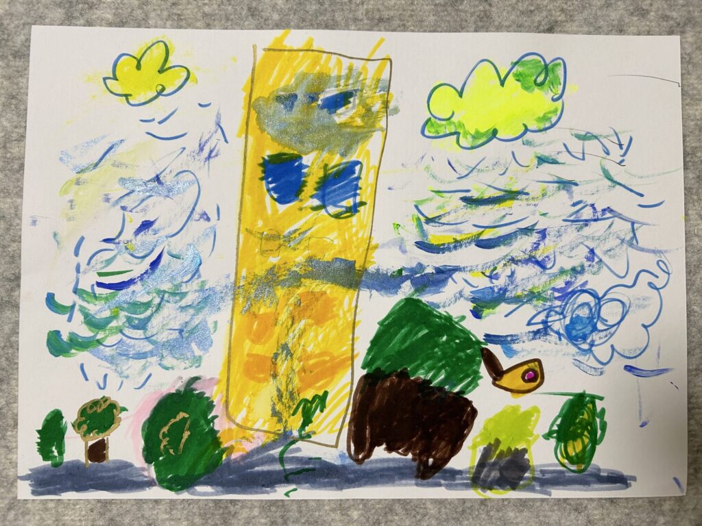 かぜがふいてるよ