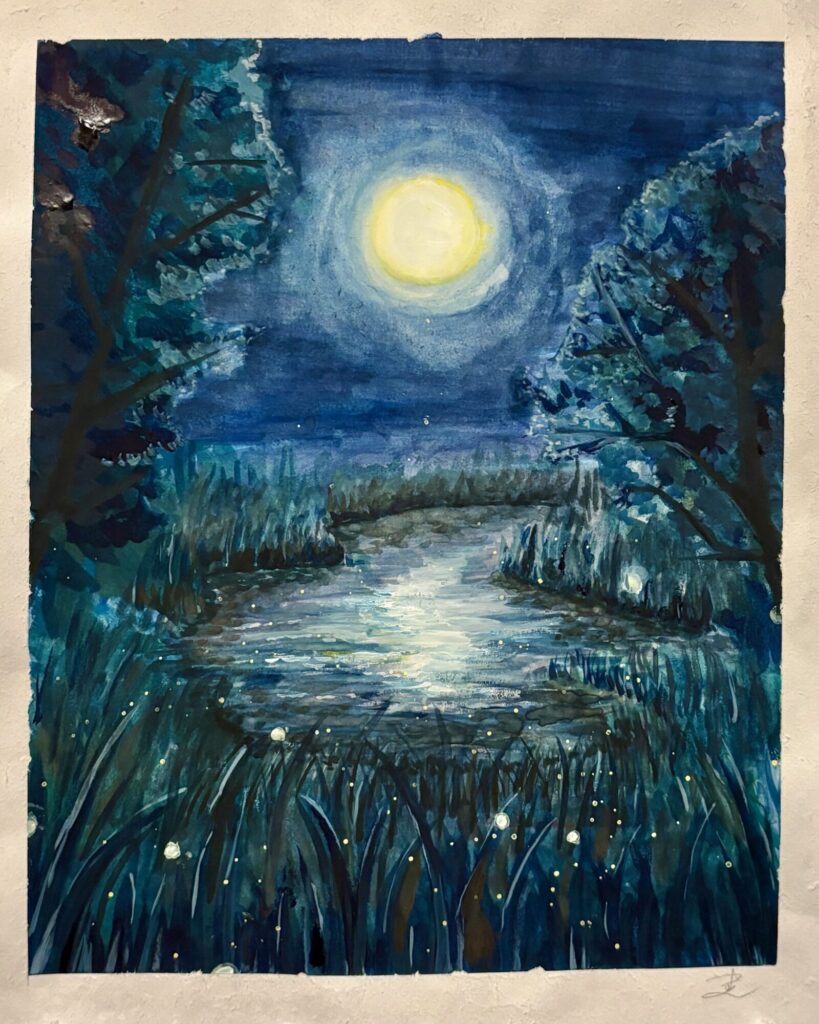 水彩画レッスン 夜を描こう