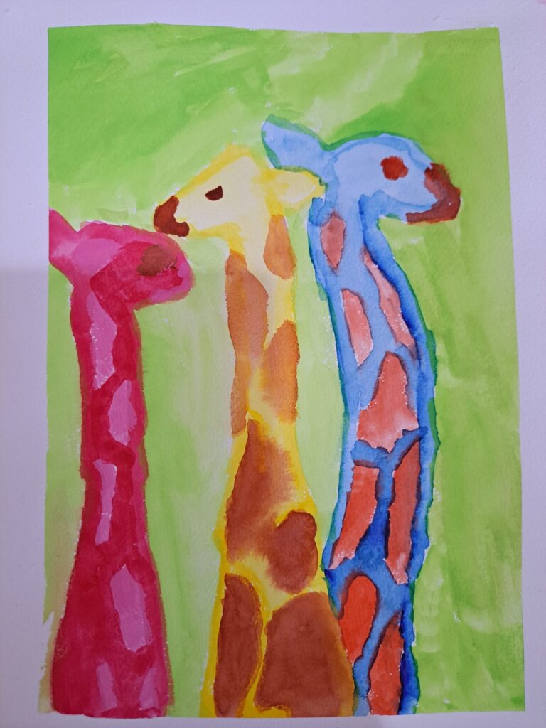 キリン　抽象画